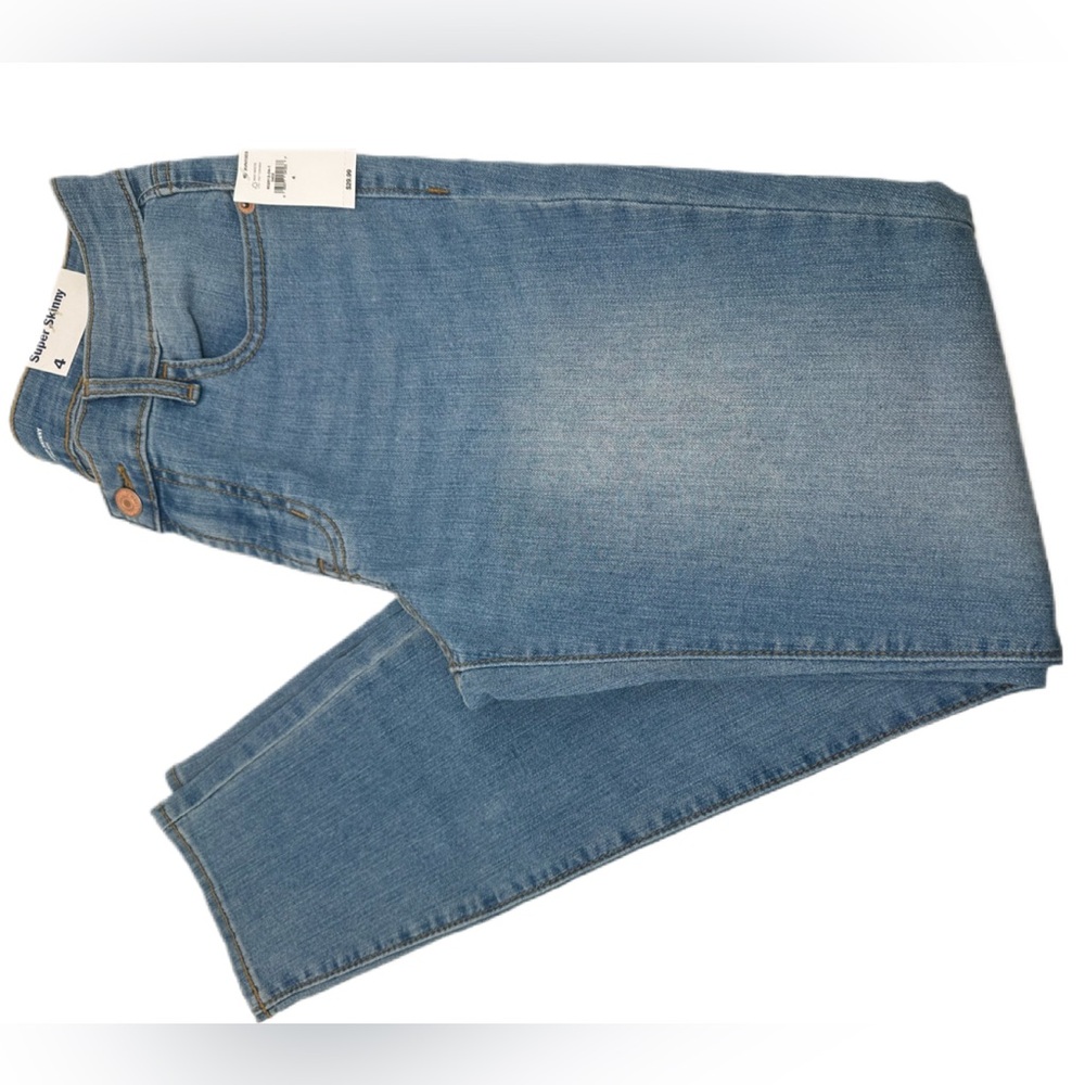 OLD NAVY Super-Skinny/Mid-Rise  Distressed Jeans/size 4 - Picture 4 of 9